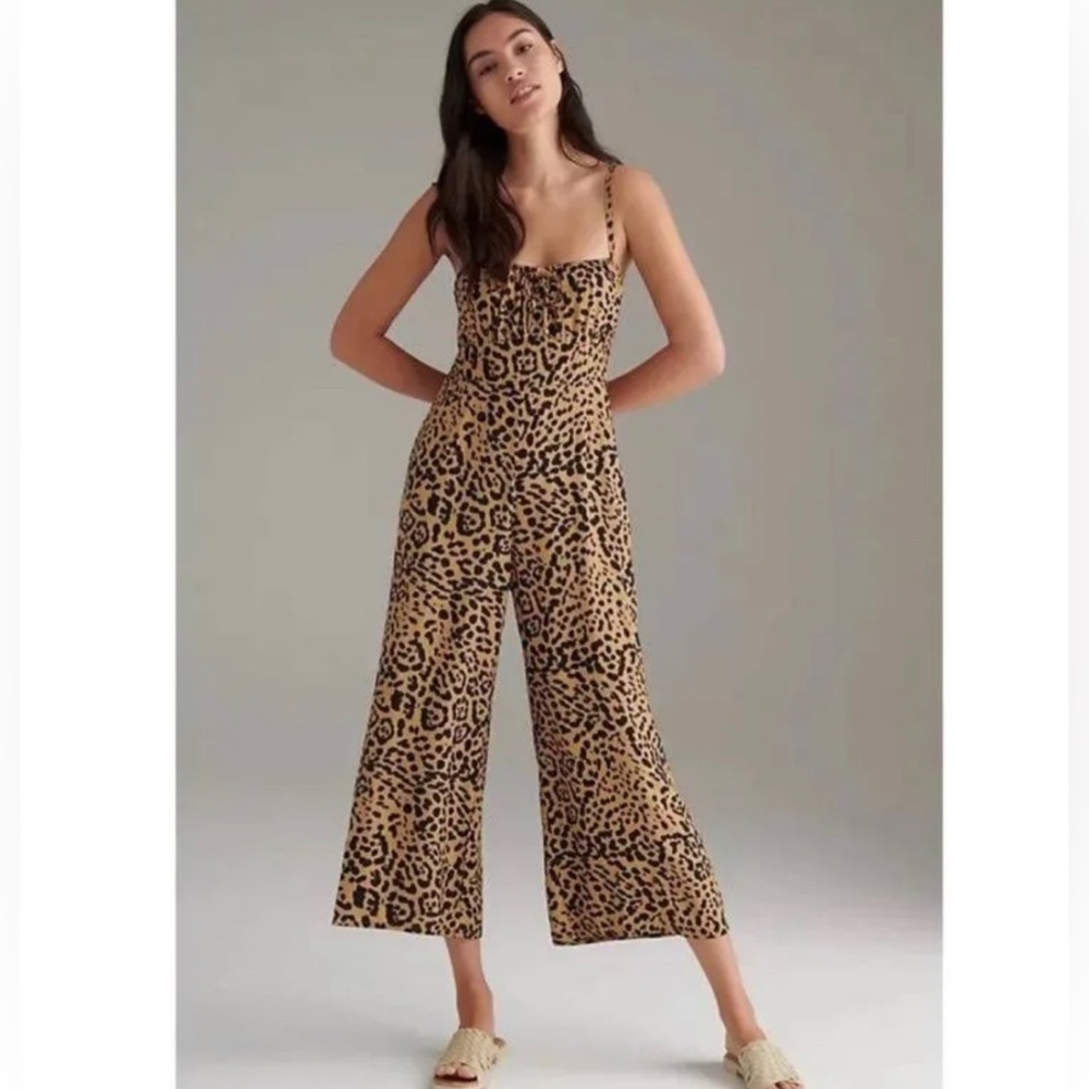 RARE Anthropologie Faithfull Dolores Leopard Jumpsuit